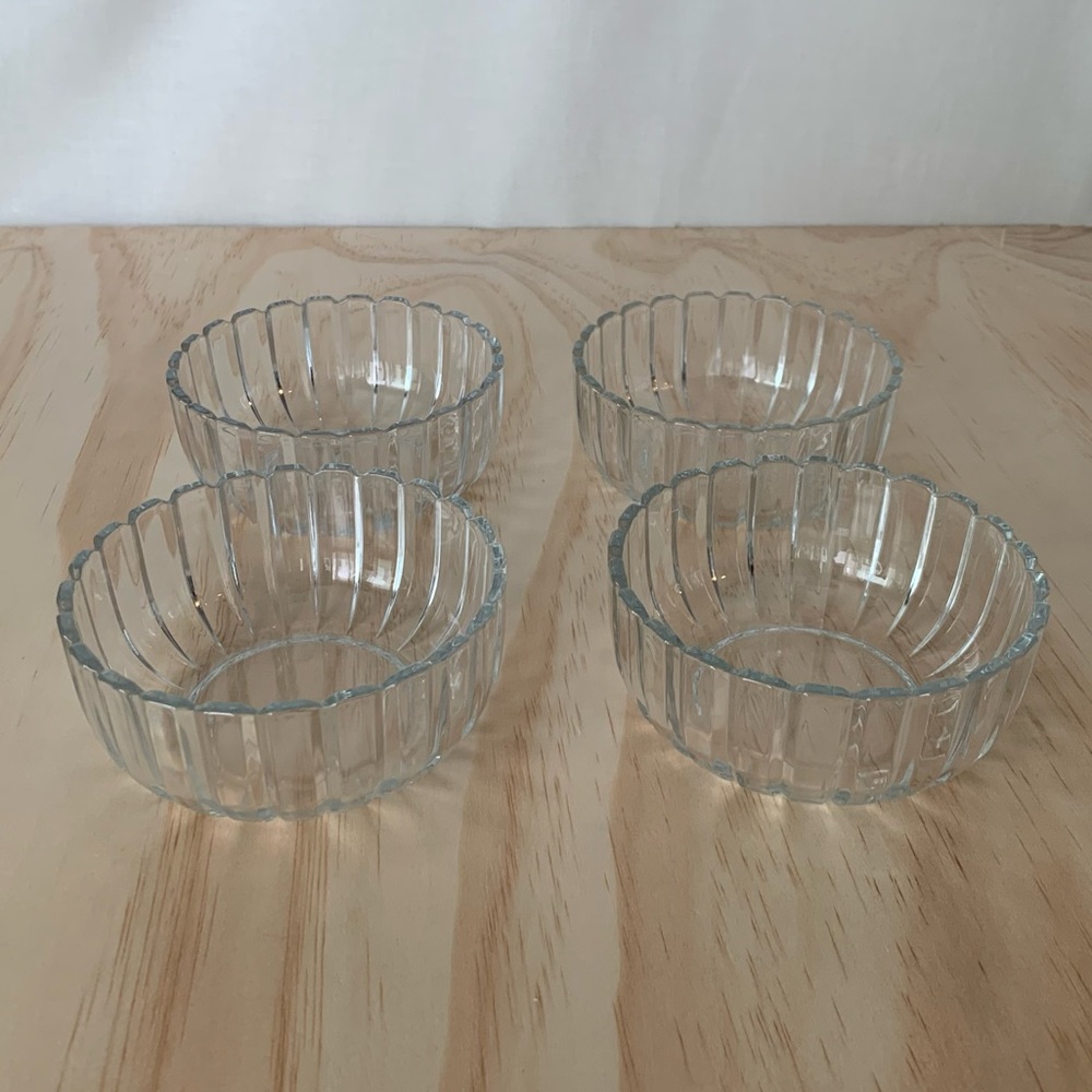 Parks Glass Ribbed Clear Bowl Set